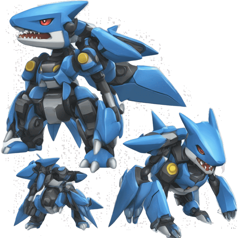 Sharpedo-Lucario-medabot-Mecha full body emoji