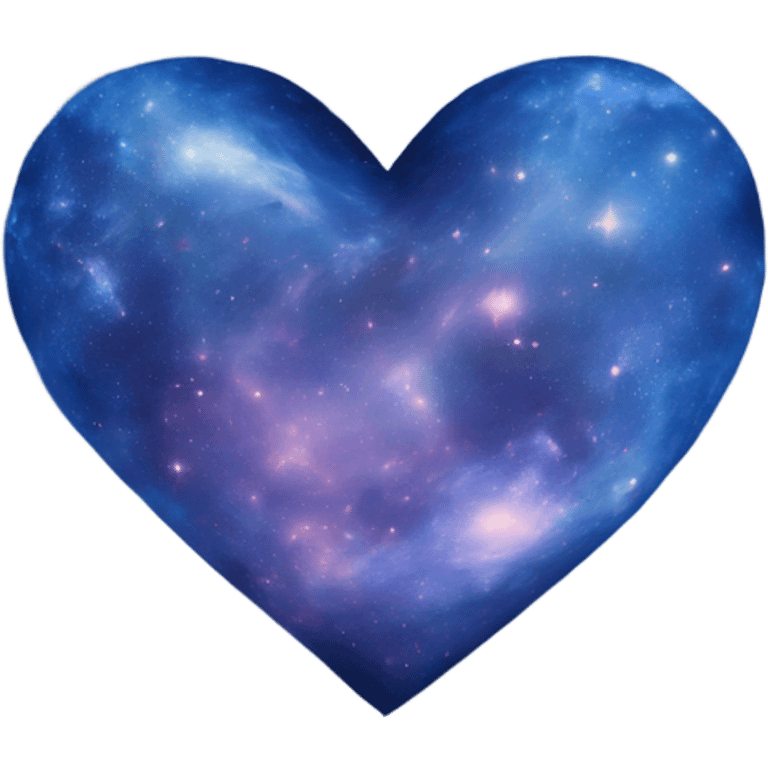 Blue galaxy heart emoji