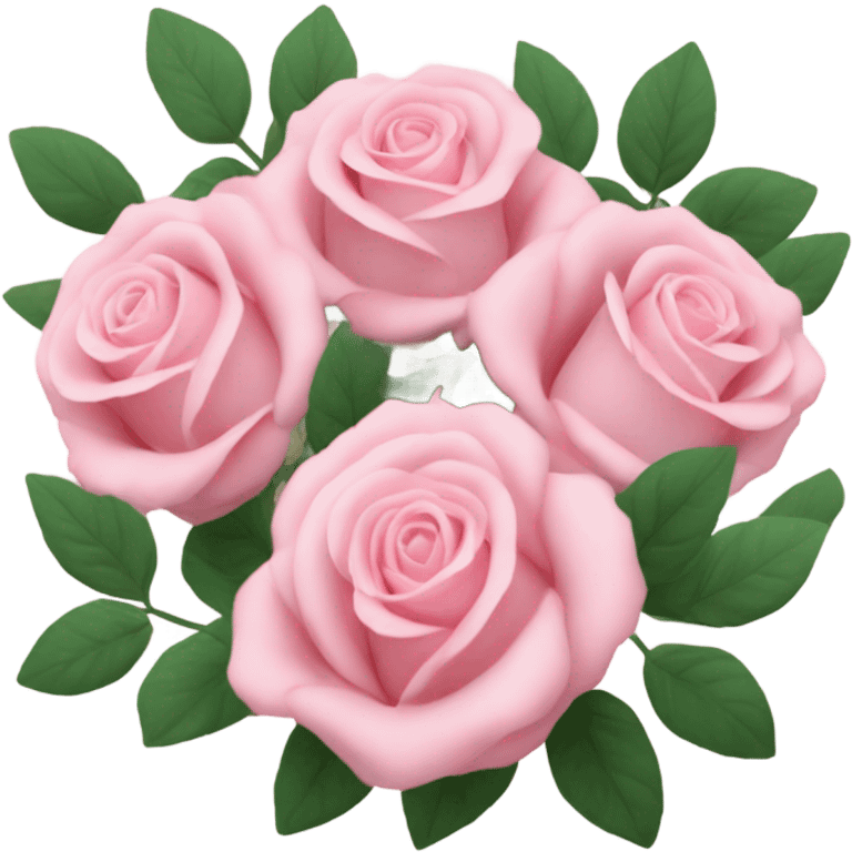 bouquet of pastel pink roses emoji