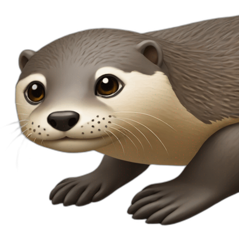 Loutre sur tourtue emoji