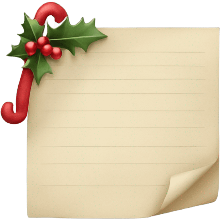 Piece of paper with a Christmas theme emoji