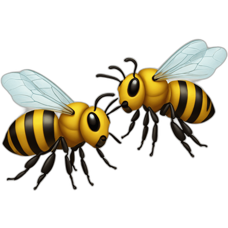 two bees versus emoji