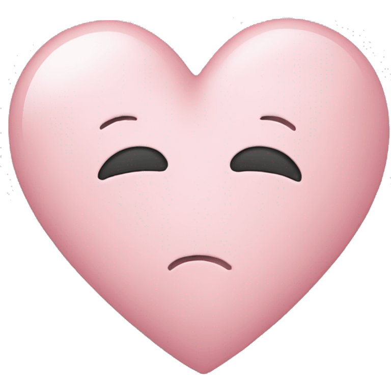 light pink heart with a sorry text  emoji