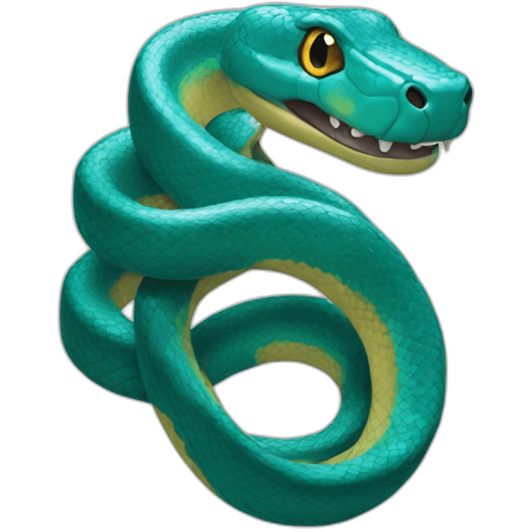 Blue anaconda snake emoji