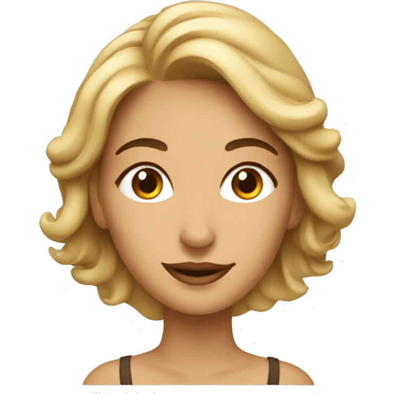 Relaxing lady for a facial emoji