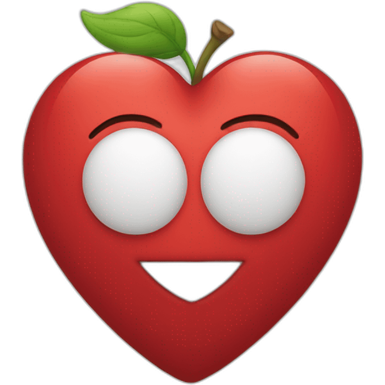 Cœur rouge sur coeur blanc emoji