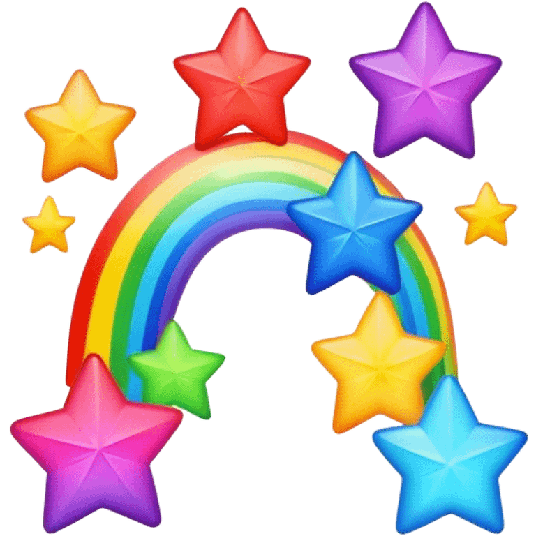 rainbow colored stars emoji