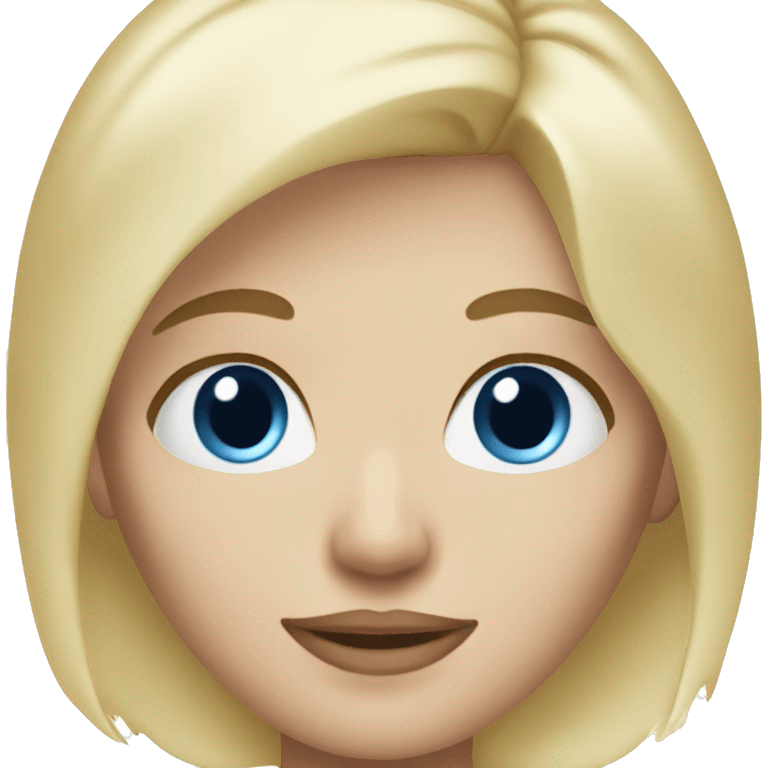 white women, blonde hair and blue eyes emoji