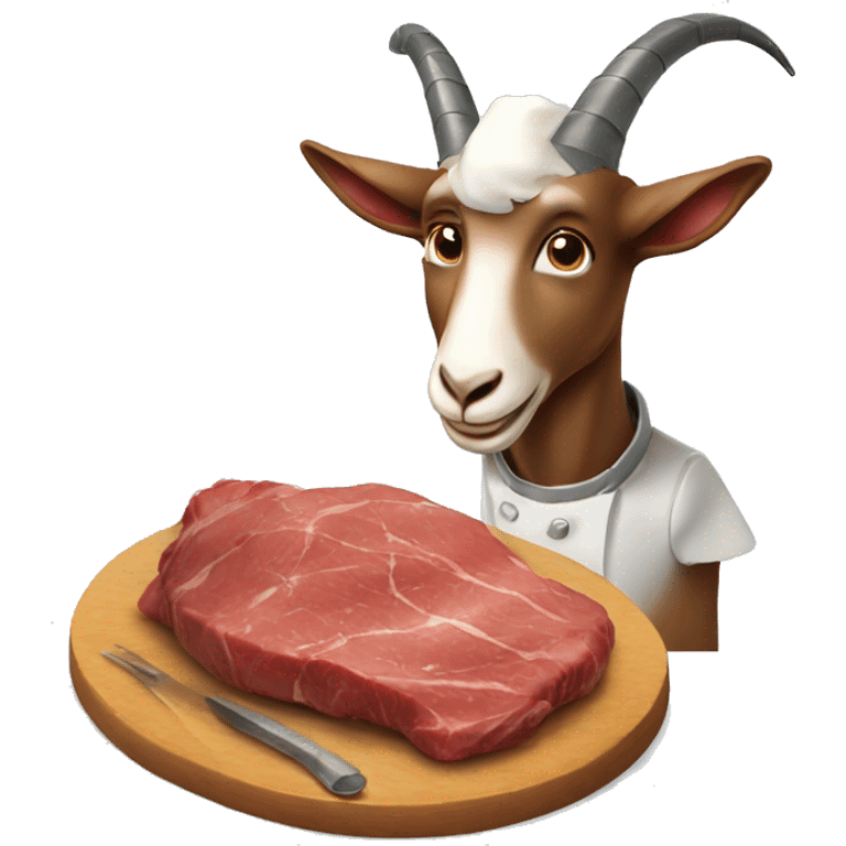 Goat cooking meat emoji