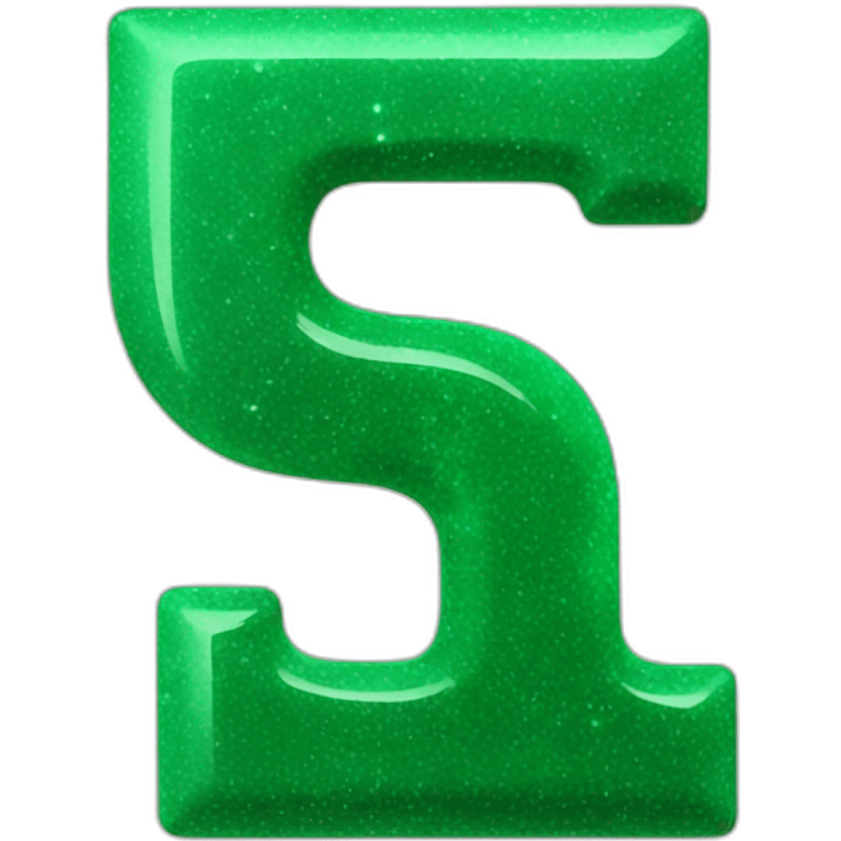 G letter retro green emerald emoji