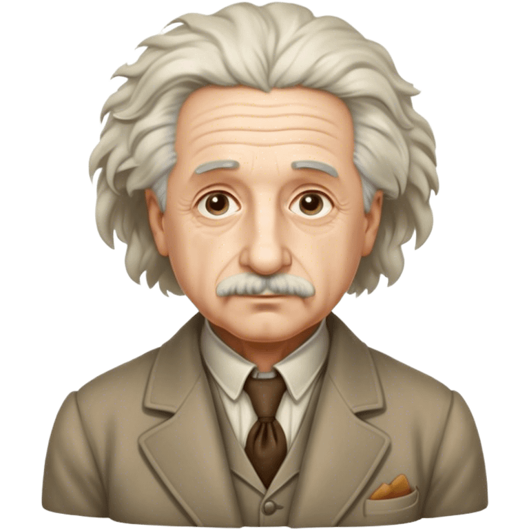 Cinematic Realistic portrait of Albert Einstein, shown as an iconic genius with wild, expressive hair and a gentle, contemplative expression, rendered in detailed period clothing with warm, intellectual lighting emoji