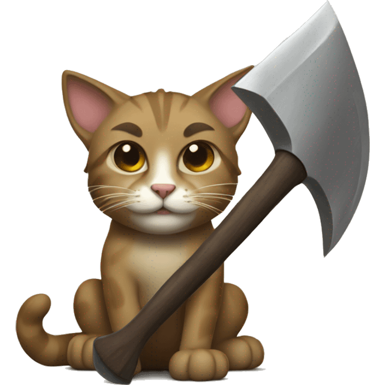 cat with axe emoji