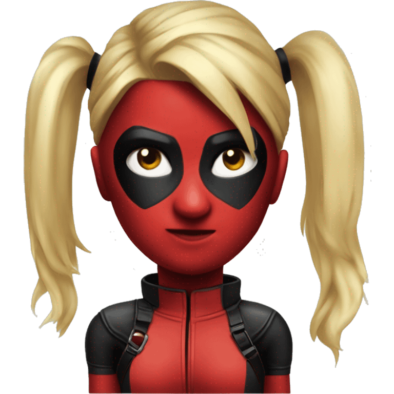 ponytail blond lady deadpool one mask emoji