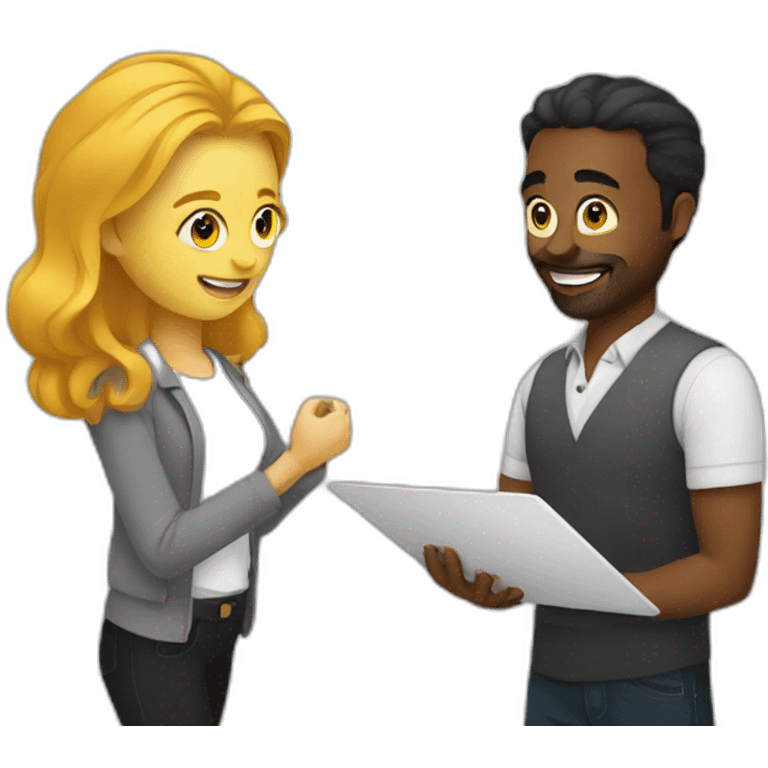 client and designer working together emoji