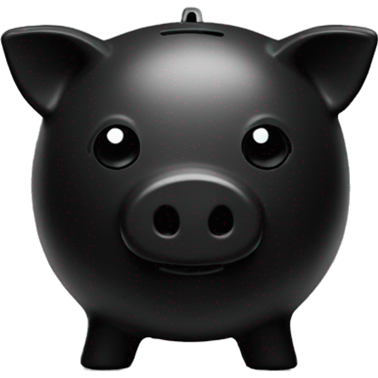 black piggy bank emoji