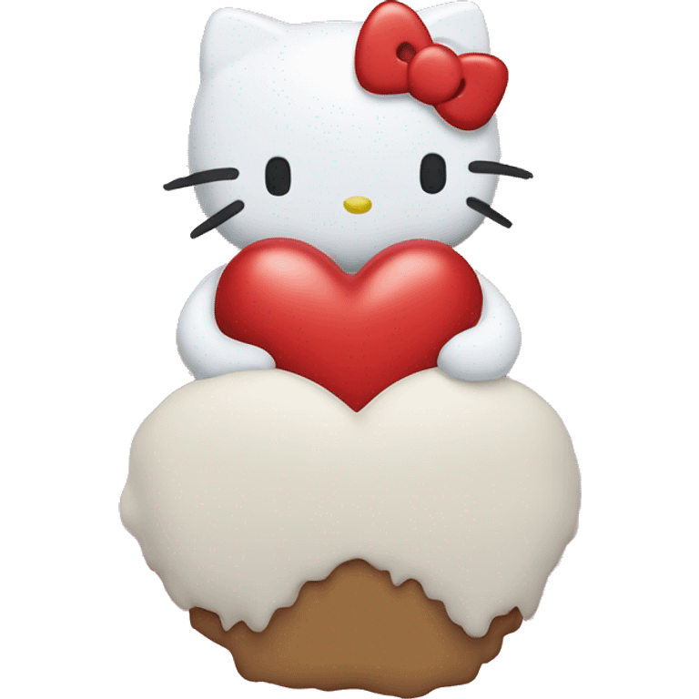 Hello kitty with hearth emoji