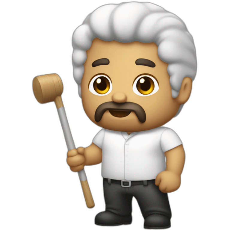 Hombre blanco con barba tocando la batería emoji