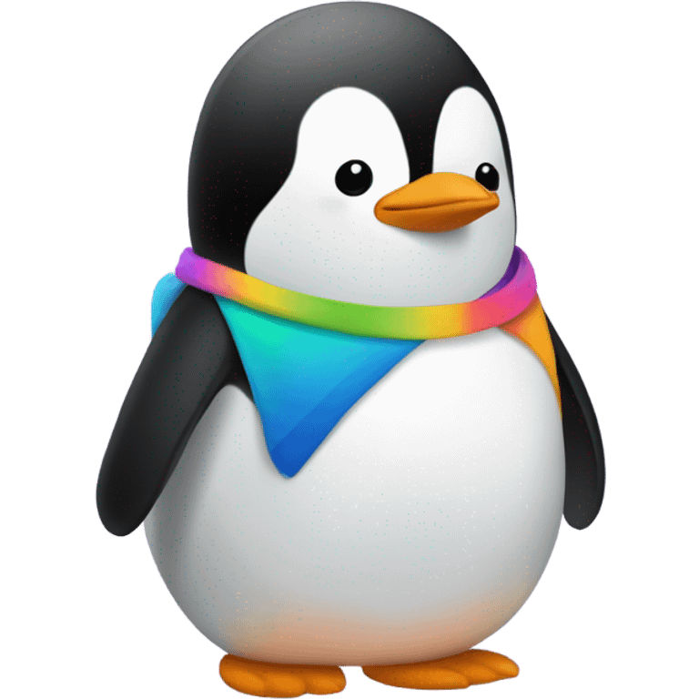 Penguin with a crop top on emoji