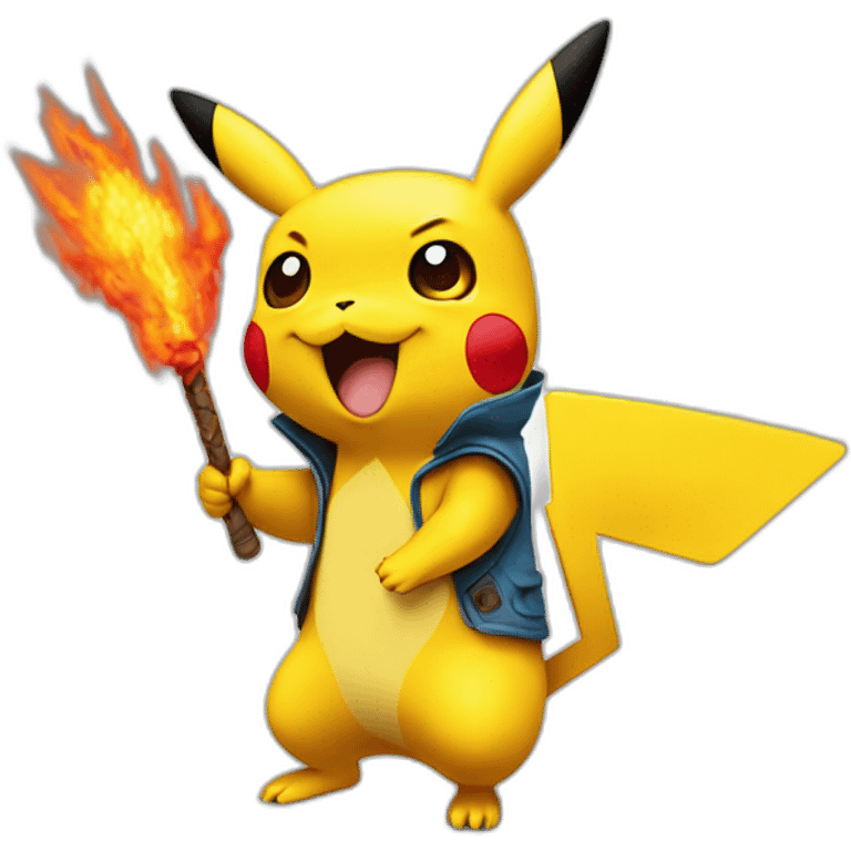 Pikachu et dracaufeu emoji