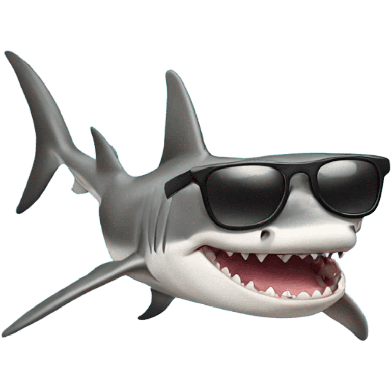 Hammerhead shark with sunglasses  emoji