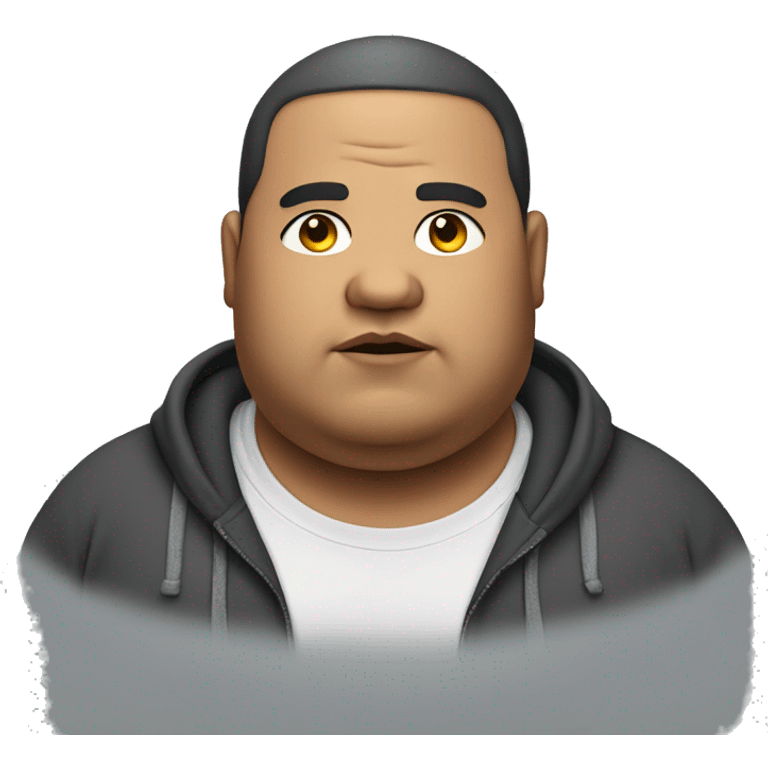 Fat man wearing a hoodie emoji