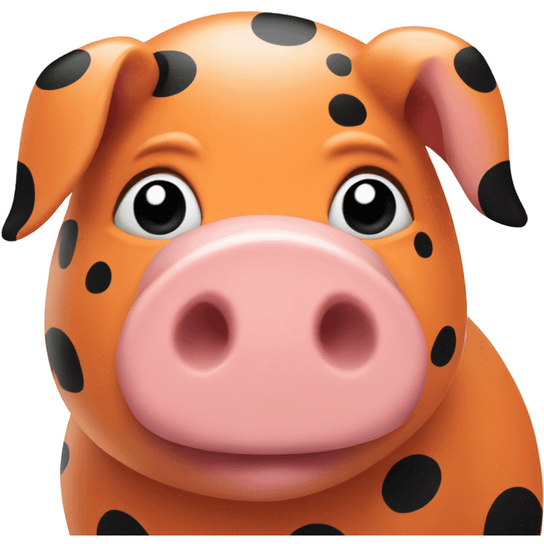 Orange pig with black spots  emoji