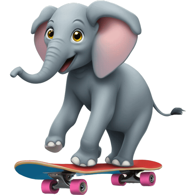 Elephant on a skateboard  emoji