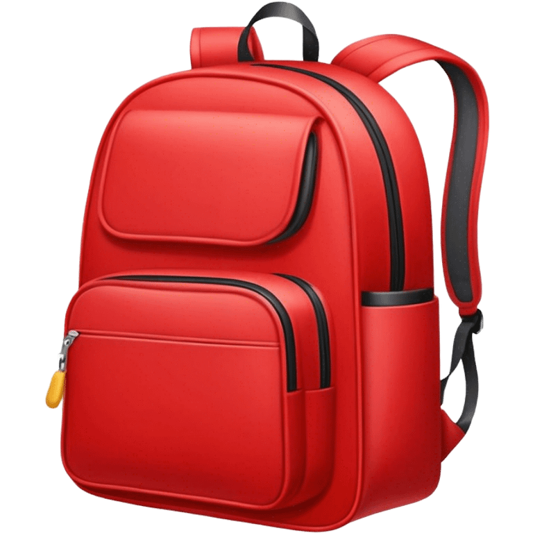 red school backpack, similar to apples emoji