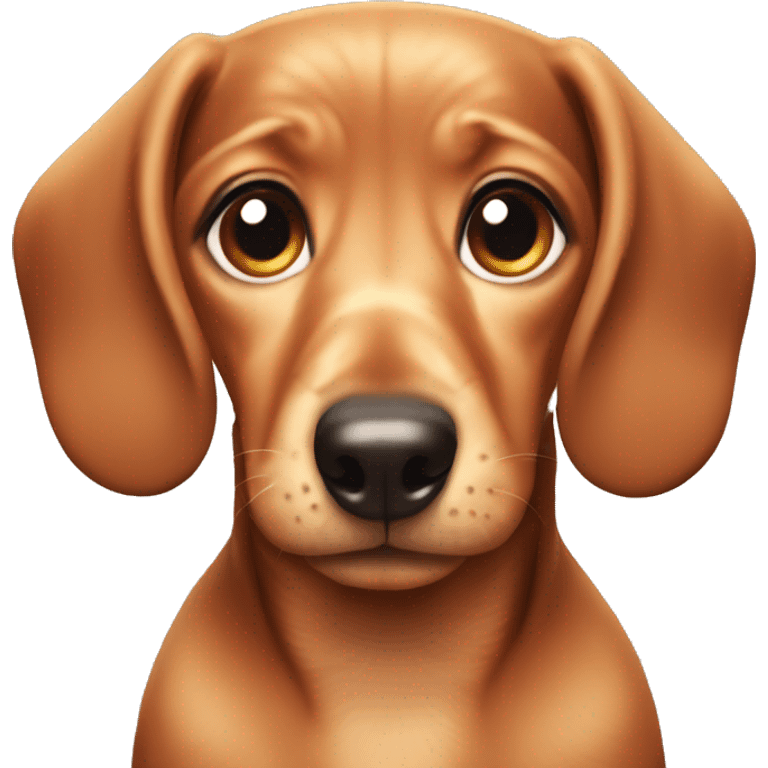 cute dachshund puppy looking disgusted emoji