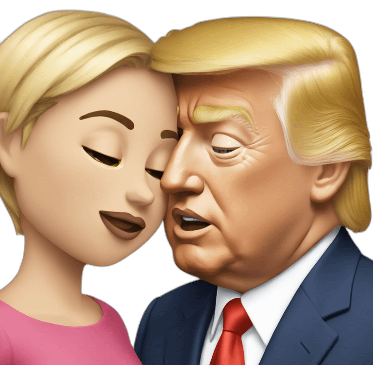 trump kissing his daughter, positivity, inclusiveness emoji