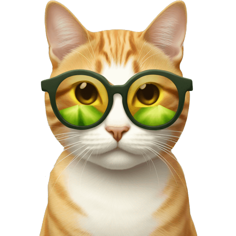 melon sunglasses cat emoji