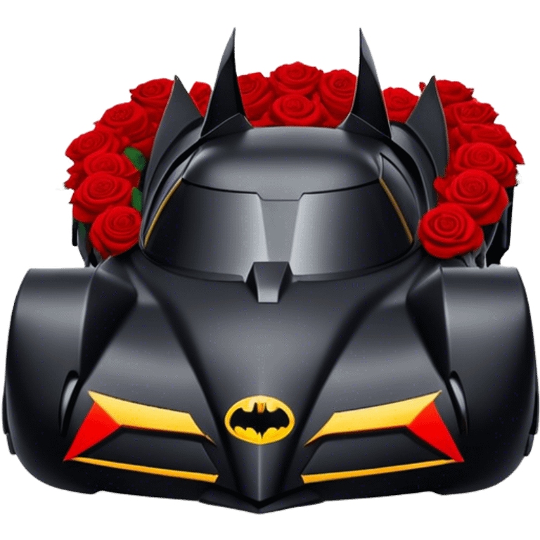 Batmobile with roses emoji