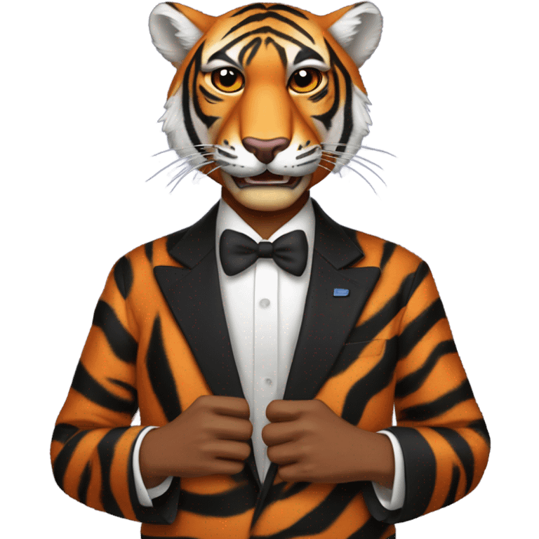 US president Barack Obama, who is a man, dressed up as a tiger for Halloween, but it is still Obama the president and it looks like Obama emoji