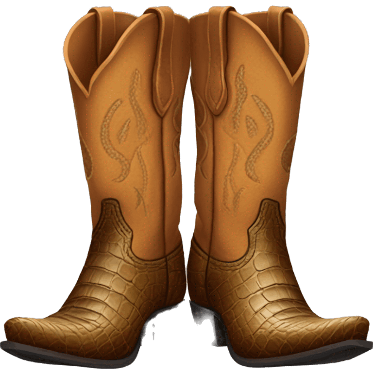 Alligator skin cowboy boots emoji