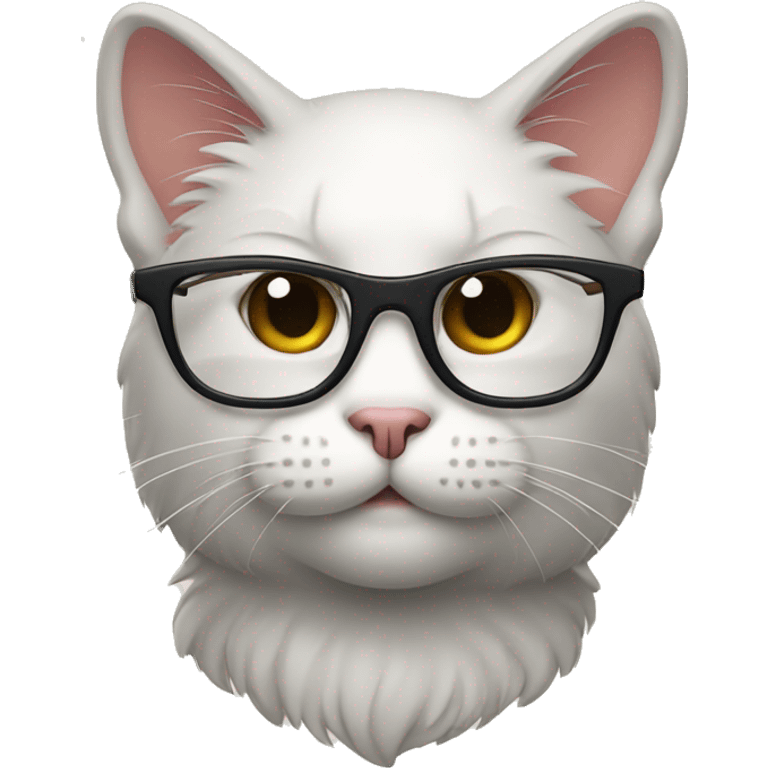 Cat whith glasses  emoji