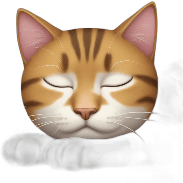 Tired cat falling asleep emoji