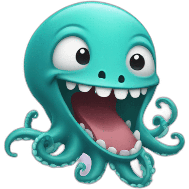 cute kraken laughing emoji