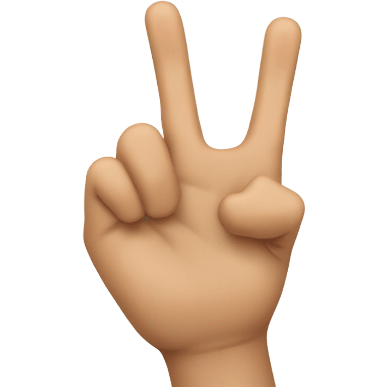 yvl hand sign keep thumb index and middle finger up emoji