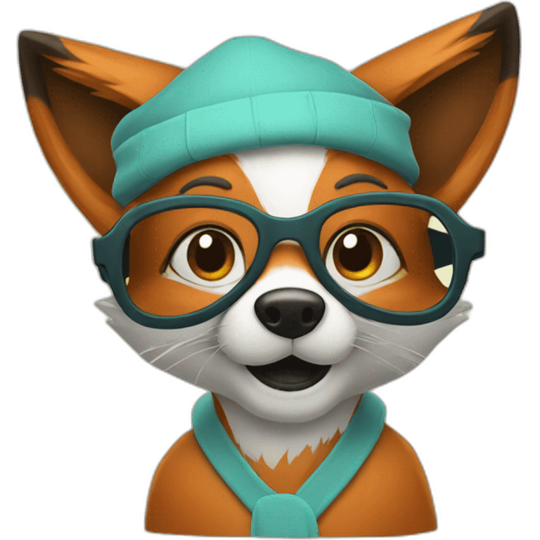 Fox-with-glasses--with-Money-sack emoji