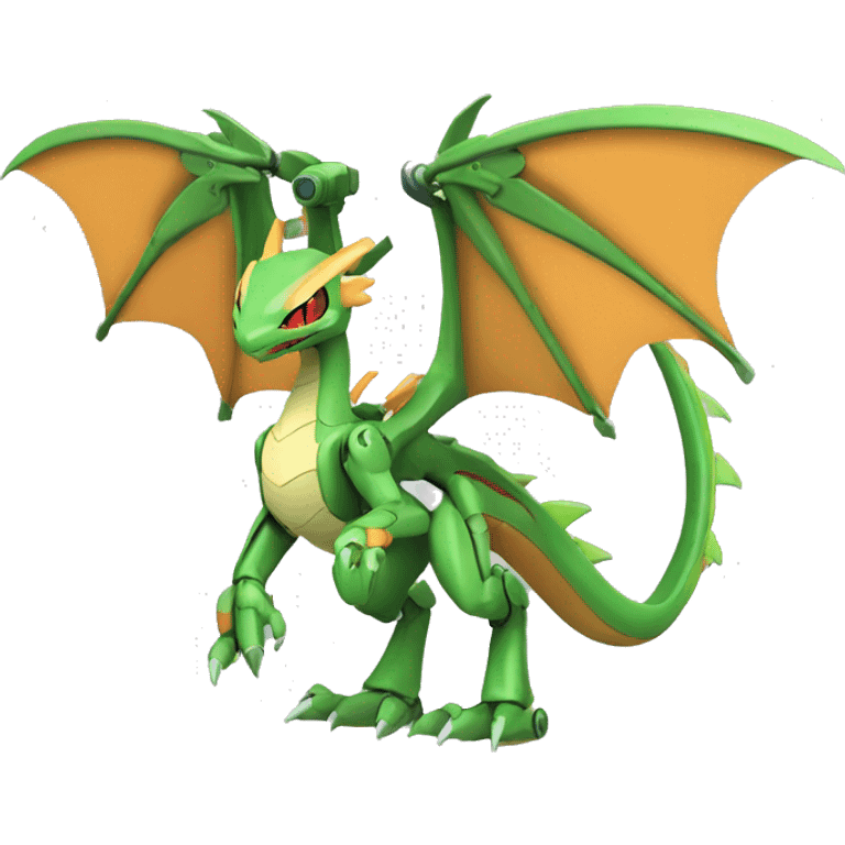 Mechanical Flygon-dragon-Charizard-raptor-Medabot-Mecha full body emoji