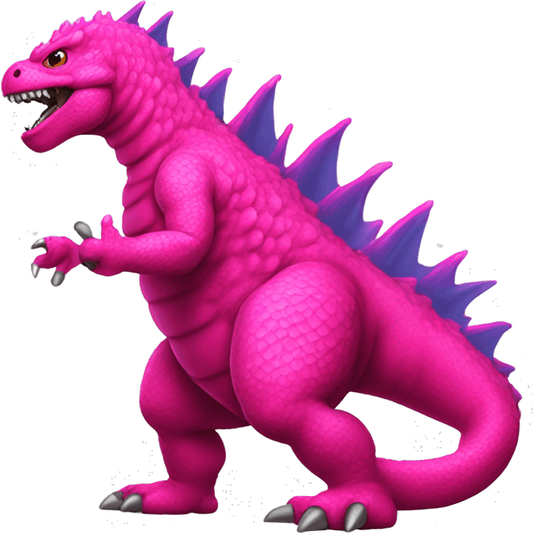 Hot pink Godzilla  emoji