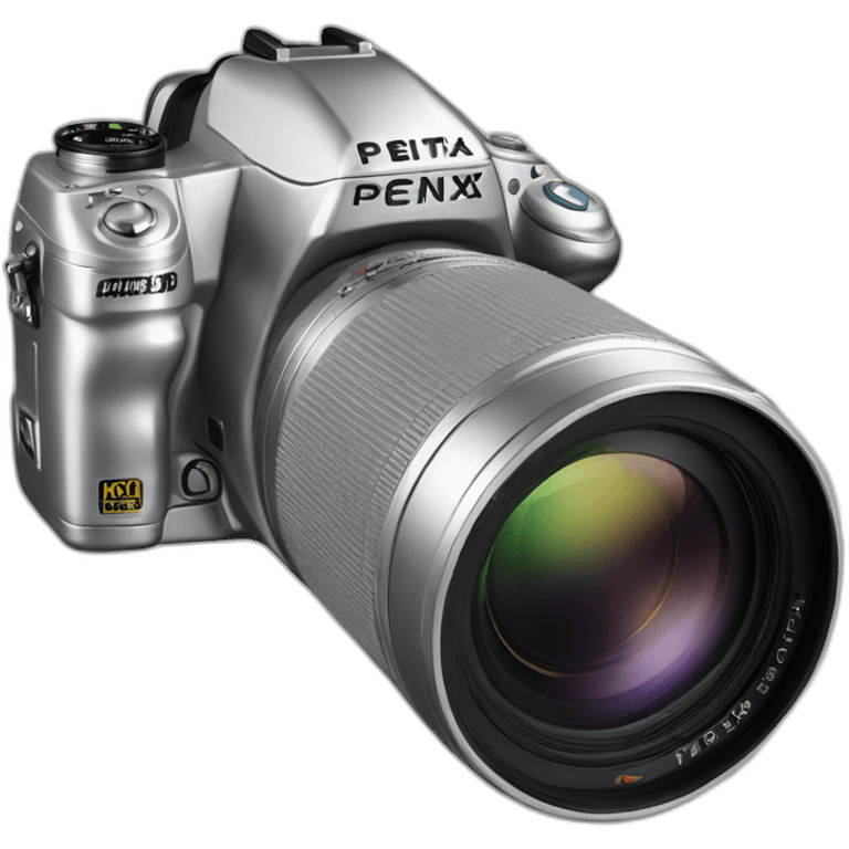 silver pentax K-1 with silver limited lens emoji