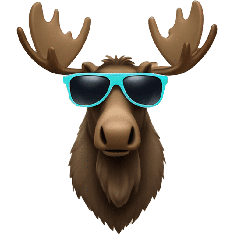 Moose with sunglasses emoji