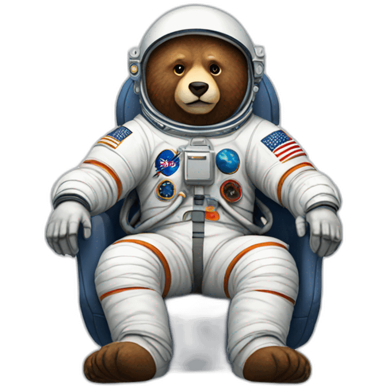 astronaut sit like a bear emoji