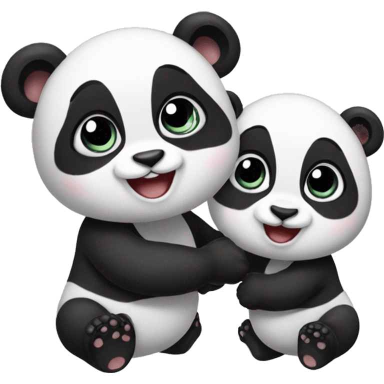 twin baby pandas emoji