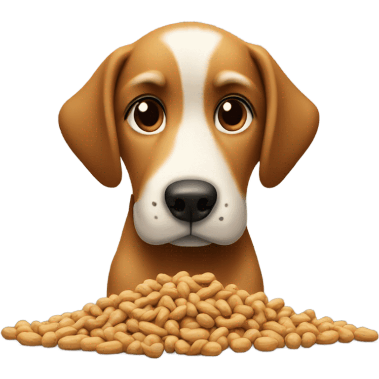 dog with peanuts emoji