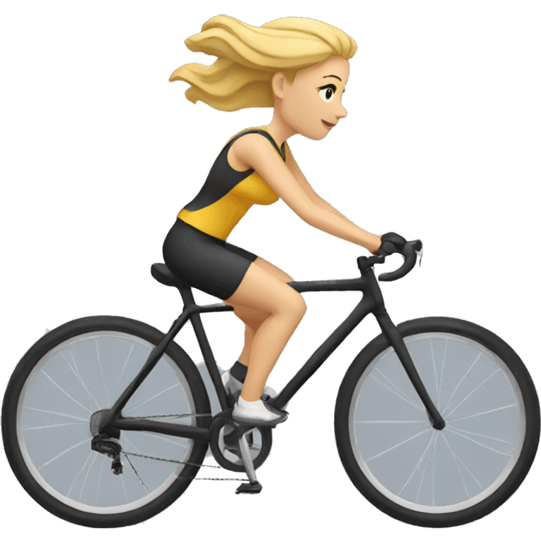 blonde woman Cycling emoji