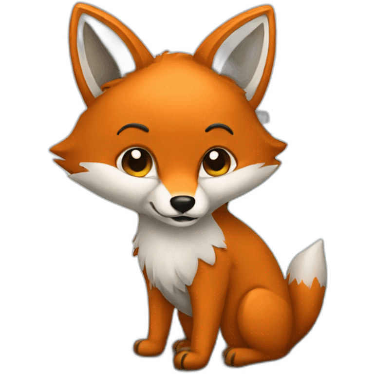 Fox with laptop emoji