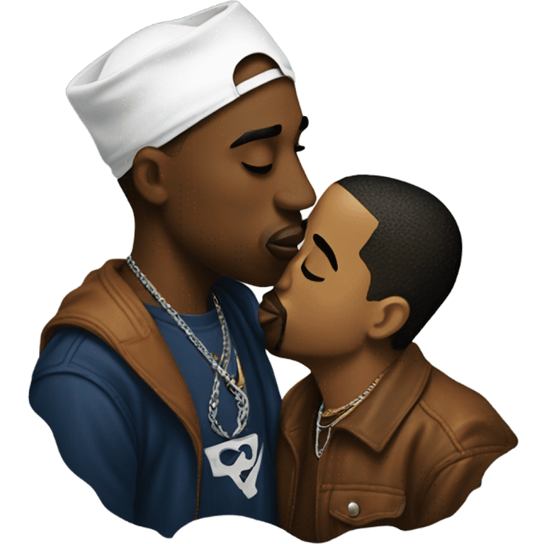 Biggie kissing Tupac emoji