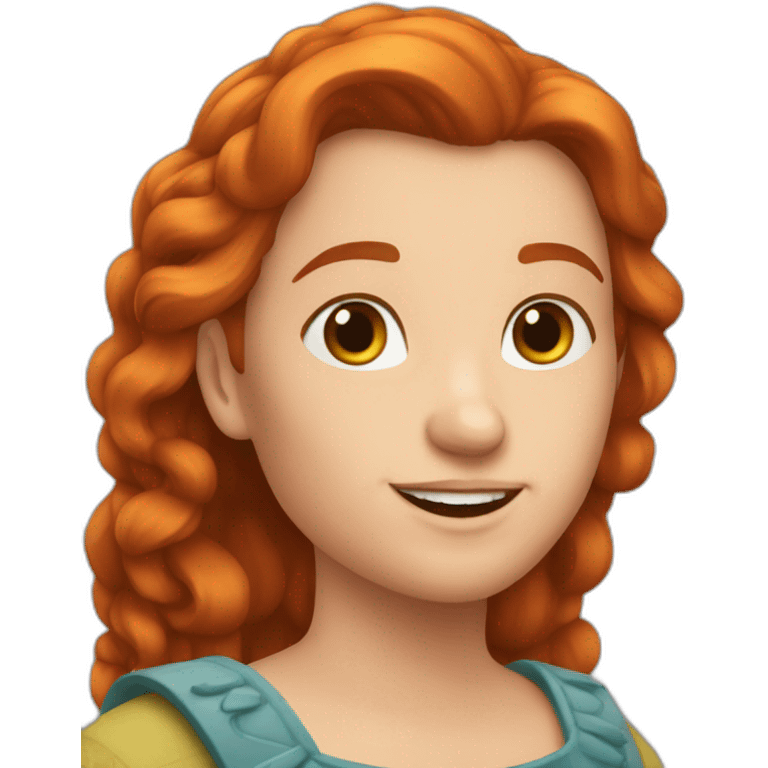 Une naine rousse emoji